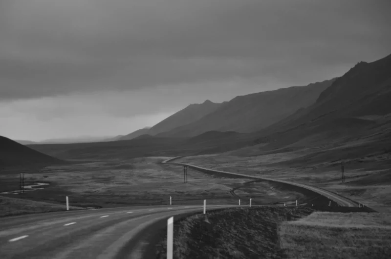 Iceland curvy road